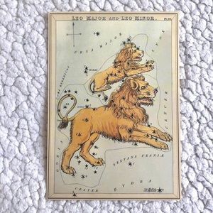 Leo Major and also Minor Constellation Card